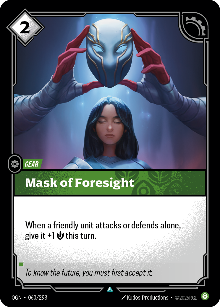 front of card Mask of Foresight [Origins]