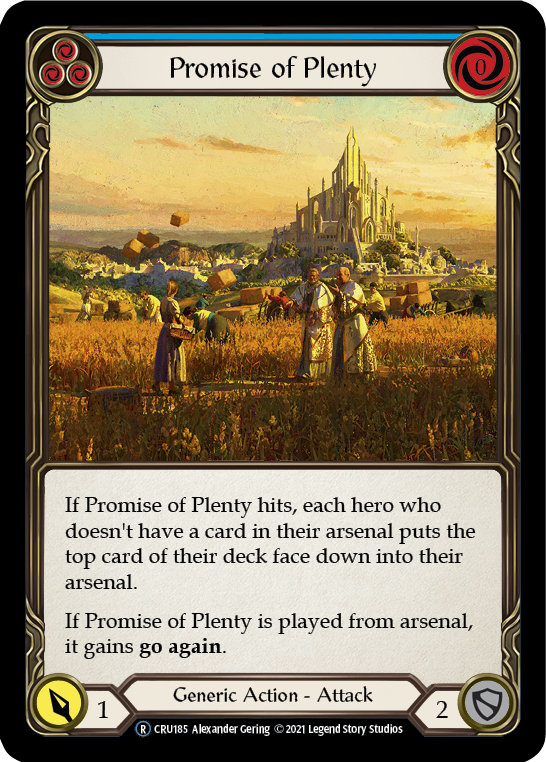 Promise of Plenty (Blue) [U-CRU185] (Crucible of War Unlimited) Unlimited Rainbow Foil