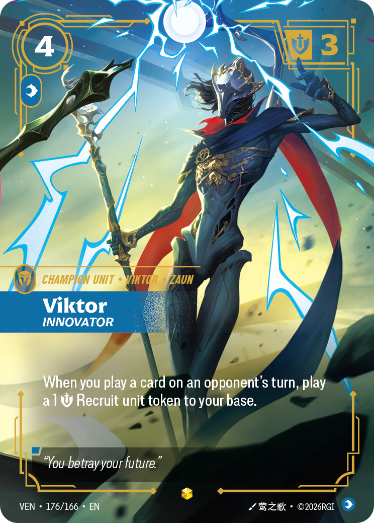 front of card Viktor, Innovator (Overnumbered) [Vendetta] 176/166