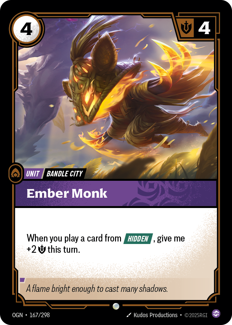 front of card Ember Monk [Origins]