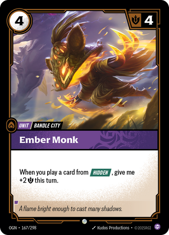 front of card Ember Monk [Origins] #167