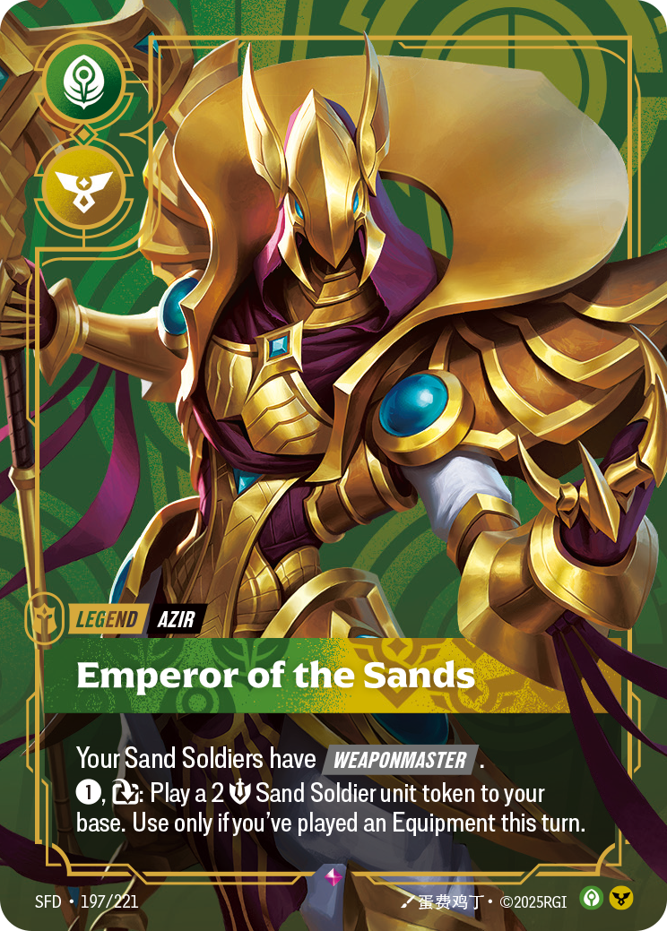 front of card Azir, Emperor of the Sands [Spiritforged] 197/221