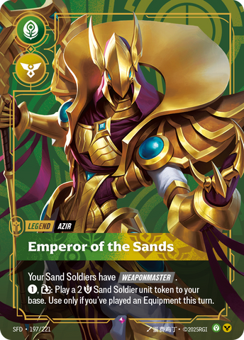 front of card Azir, Emperor of the Sands [Spiritforged] 197/221