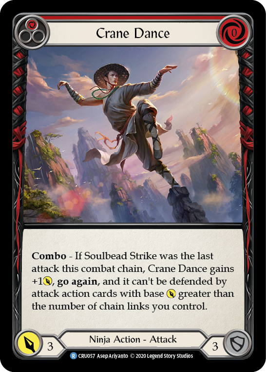 Crane Dance (Red) [CRU057] (Crucible of War) 1st Edition Rainbow Foil