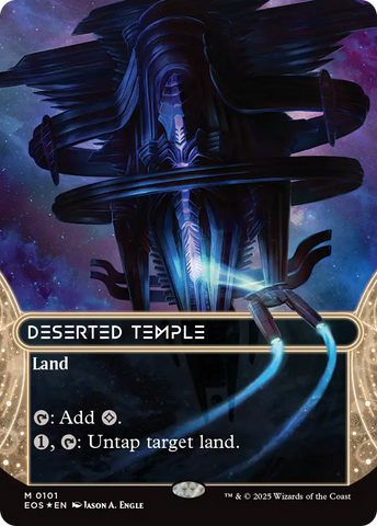 Deserted Temple (0101) (Borderless) (Galaxy Foil) [Edge of Eternities: Stellar Sights]