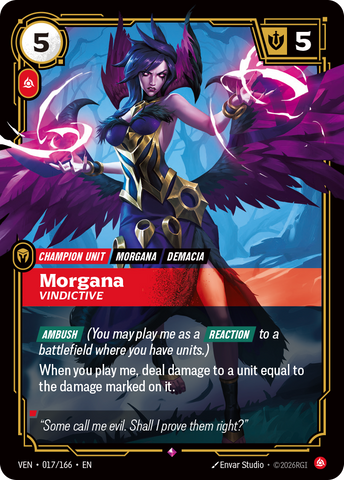 front of card Morgana, Vindictive [Vendetta] 017/166