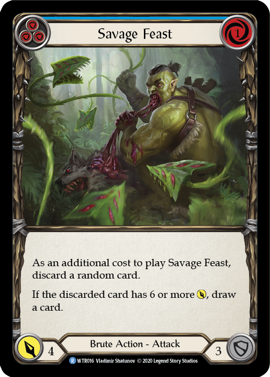 Savage Feast (Blue) [U-WTR016] (Welcome to Rathe Unlimited) Unlimited Rainbow Foil