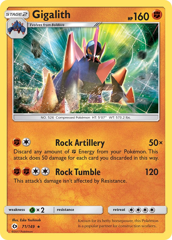 Gigalith (71/149) (Cosmos Holo) (Blister Exclusive) (Sun & Moon: Base Set) [Theme Deck Exclusive]