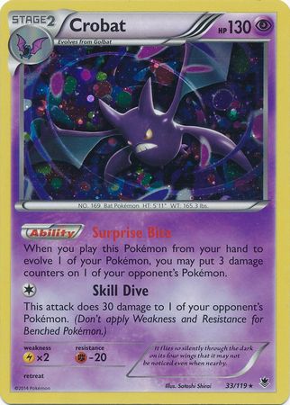 Crobat (33/119) (Cosmos Holo) (XY: Phantom Forces) [Theme Deck Exclusive]