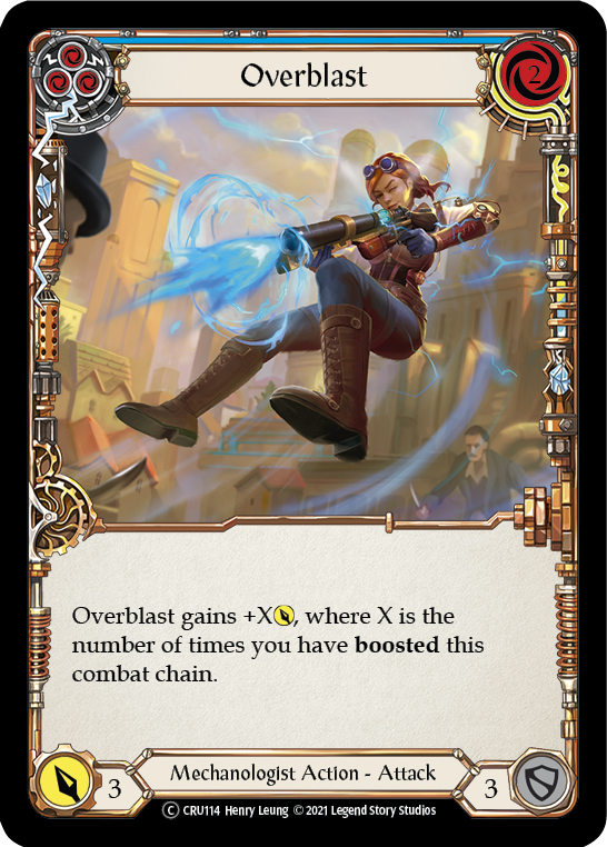 Overblast (Blue) [U-CRU114] (Crucible of War Unlimited) Unlimited Rainbow Foil