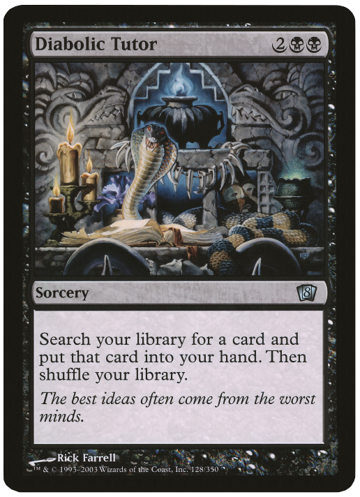 (Oversized) Diabolic Tutor [Eighth Edition Box Topper]