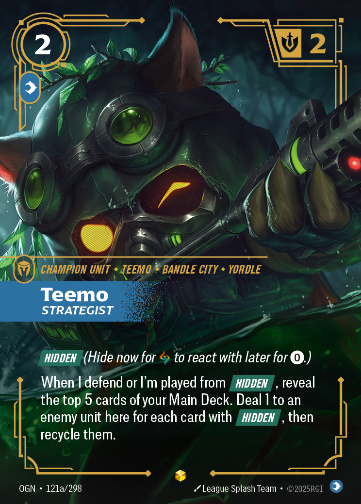 front of card Teemo, Strategist (Showcase) [Origins]
