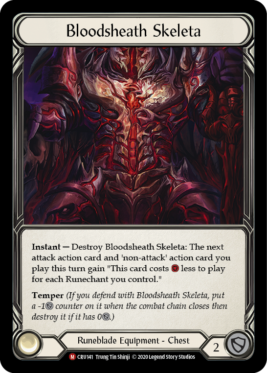 Bloodsheath Skeleta [CRU141] (Crucible of War) 1st Edition Cold Foil