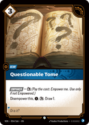 front of card Questionable Tome [Vendetta] 054/166