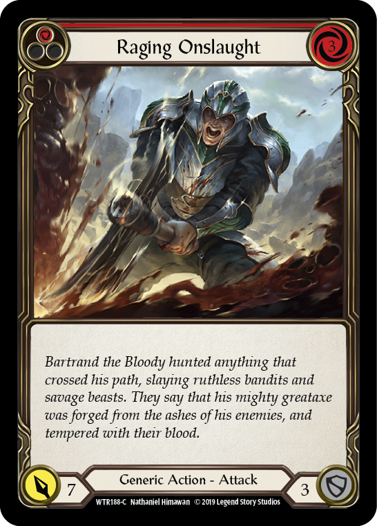 Raging Onslaught (Red) [WTR188-C] (Welcome to Rathe) Alpha Print Normal
