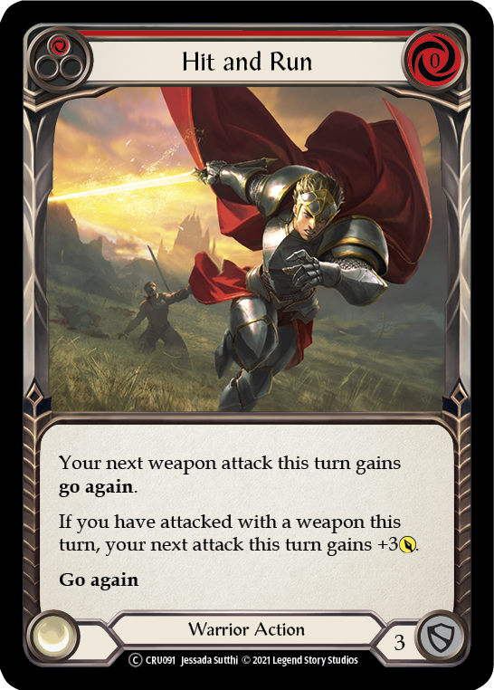 Hit and Run (Red) [U-CRU091] (Crucible of War Unlimited) Unlimited Normal