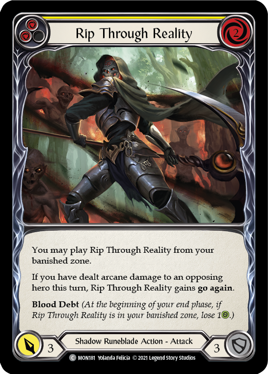 Rip Through Reality (Yellow) [MON181] (Monarch) 1st Edition Normal