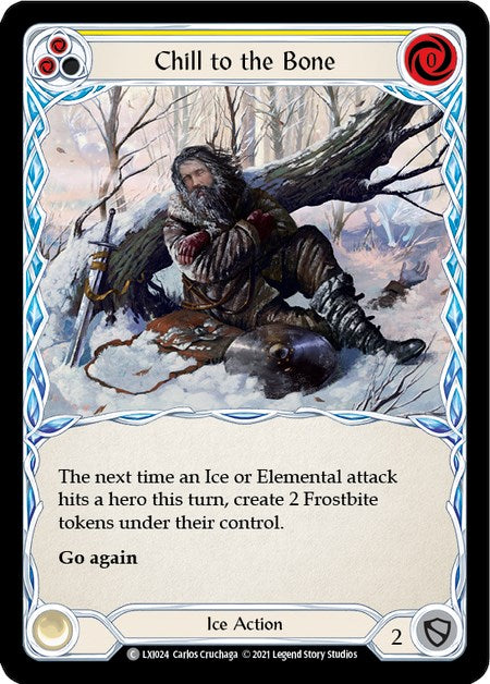 Chill to the Bone (Yellow) [LXI024] (Tales of Aria Lexi Blitz Deck) 1st Edition Normal