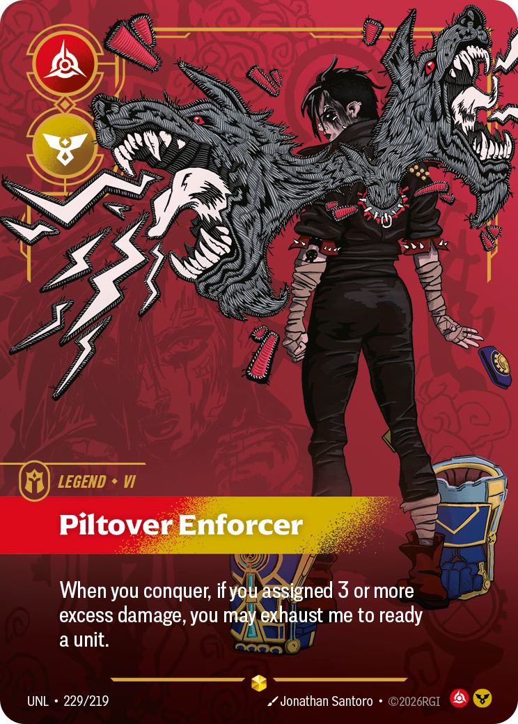 front of card Vi, Piltover Enforcer (Overnumbered) [Unleashed] 229/219