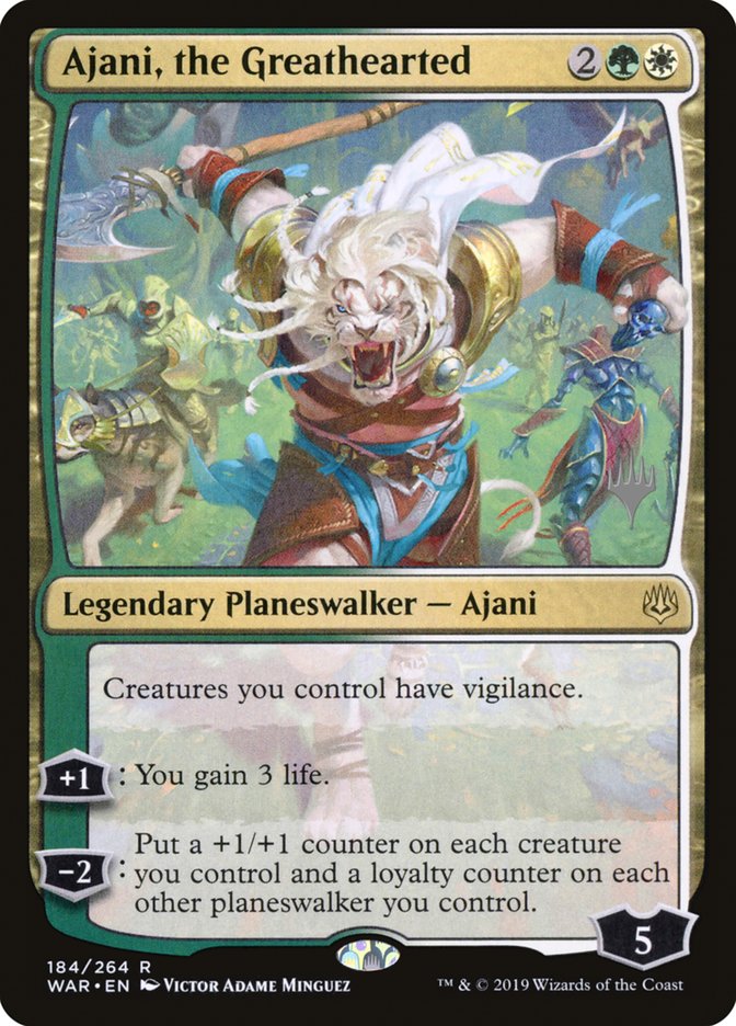 Ajani, the Greathearted (Promo Pack) [War of the Spark Promo Pack]
