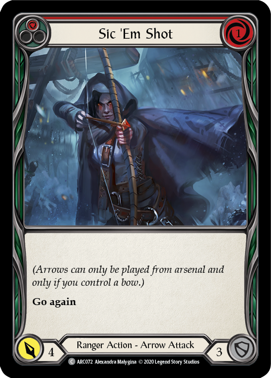 Sic 'Em Shot (Red) [U-ARC072] (Arcane Rising Unlimited) Unlimited Rainbow Foil