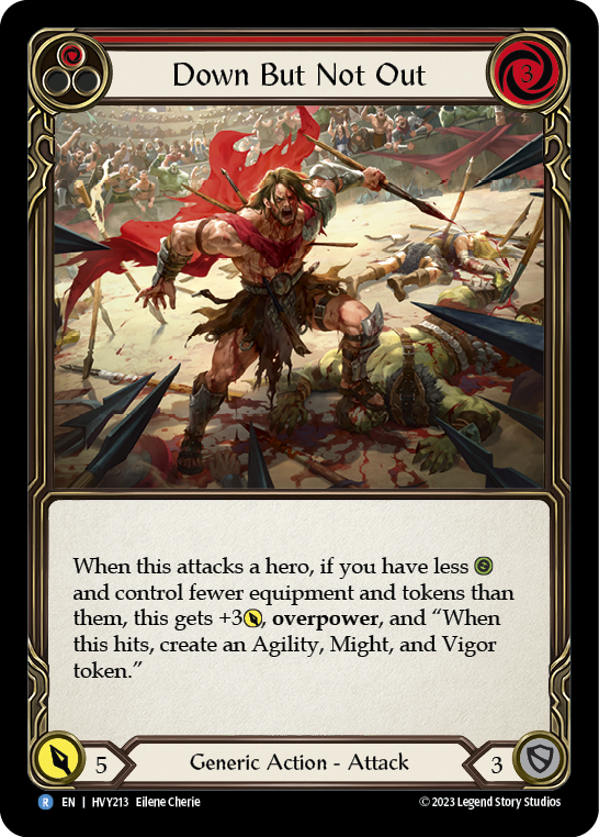 Down But Not Out (Red) [HVY213] (Heavy Hitters) Rainbow Foil
