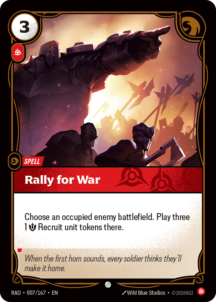 front of card Rally for War [Radiance] 007/167