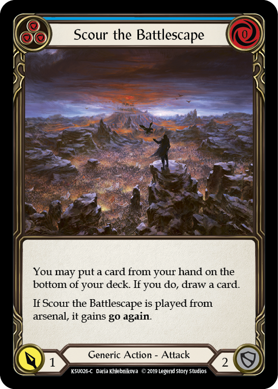 Scour the Battlescape (Blue) [KSU026-C] (Katsu Hero Deck) 1st Edition Normal