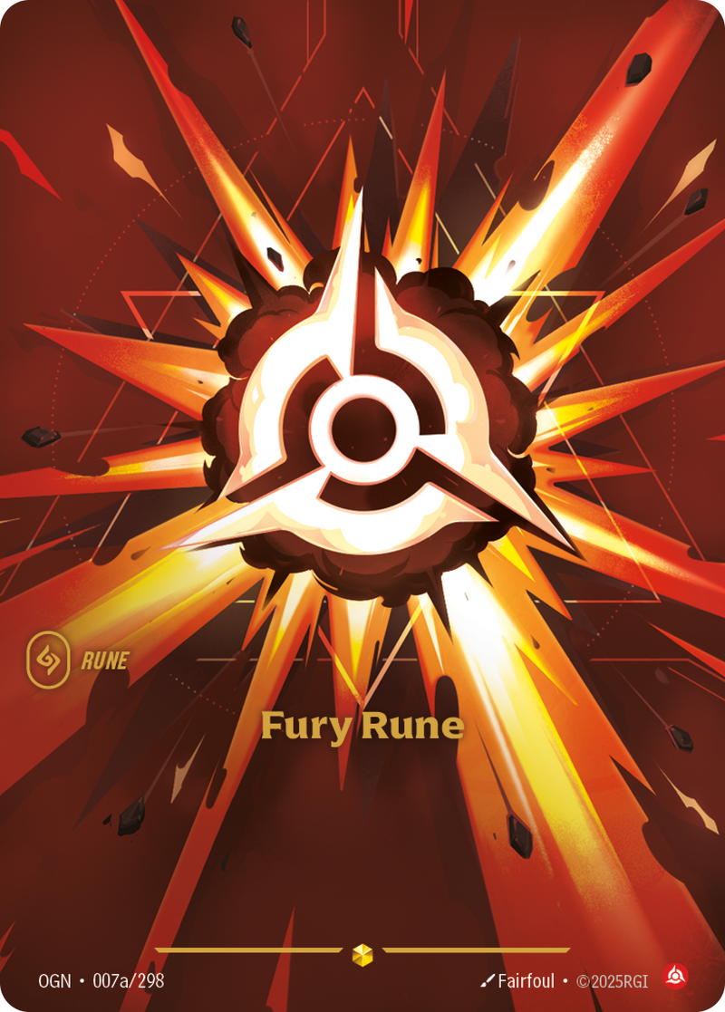 front of card Fury Rune (Showcase) [Origins]