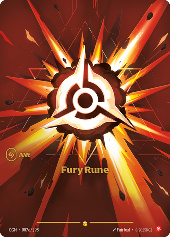 front of card Fury Rune (Showcase) [Origins] #007a