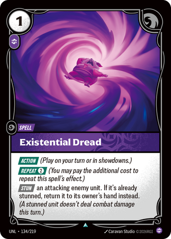 front of card Existential Dread [Unleashed] 134/219