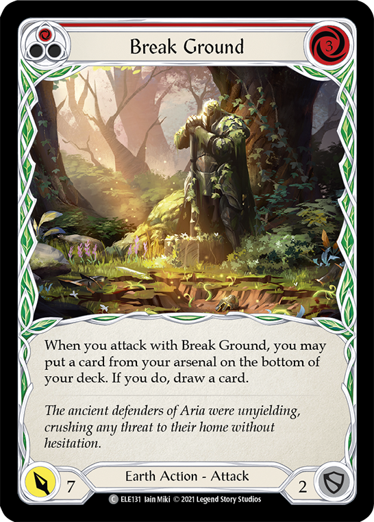 Break Ground (Red) [ELE131] (Tales of Aria) 1st Edition Rainbow Foil