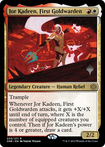 Jor Kadeen, First Goldwarden (Promo Pack) [Phyrexia: All Will Be One Promo Pack]