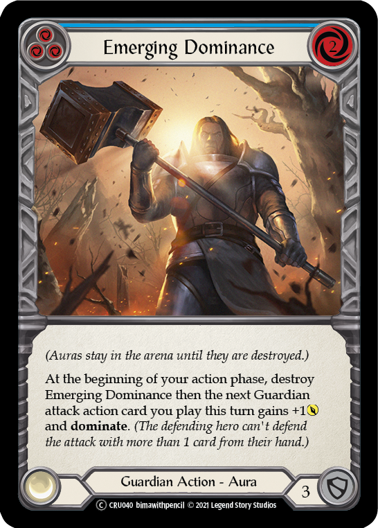 Emerging Dominance (Blue) [U-CRU040] (Crucible of War Unlimited) Unlimited Rainbow Foil