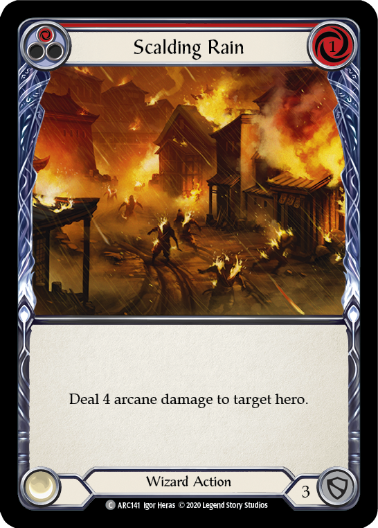 Scalding Rain (Red) [U-ARC141] (Arcane Rising Unlimited) Unlimited Rainbow Foil