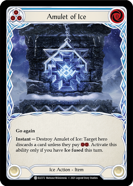 Amulet of Ice [ELE172] (Tales of Aria) 1st Edition Rainbow Foil