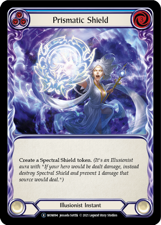Prismatic Shield (Blue) [U-MON094-RF] (Monarch Unlimited) Unlimited Rainbow Foil