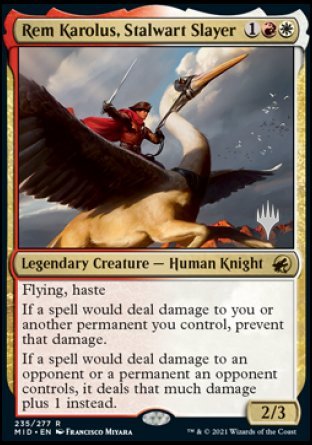 Rem Karolus, Stalwart Slayer (Promo Pack) [Innistrad: Midnight Hunt Promo Pack]