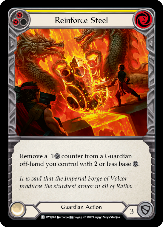 Reinforce Steel (Yellow) [DYN040] (Dynasty) Rainbow Foil