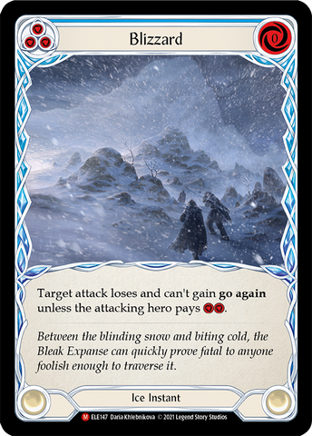 Blizzard [ELE147] (Tales of Aria) 1st Edition Rainbow Foil