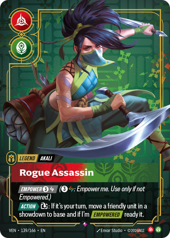 front of card Akali - Rogue Assassin [Vendetta] 139/166
