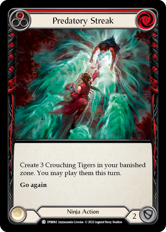 Predatory Streak (Red) [DYN062] (Dynasty) Rainbow Foil