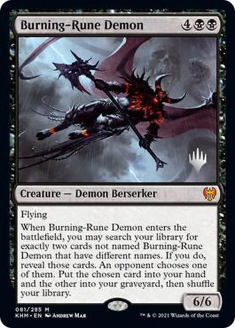 Burning-Rune Demon (Promo Pack) [Kaldheim Promo Pack]