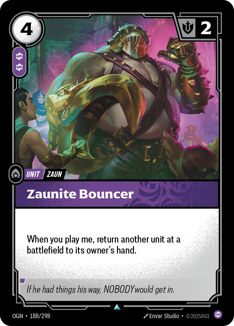 front of card Zaunite Bouncer [Origins]
