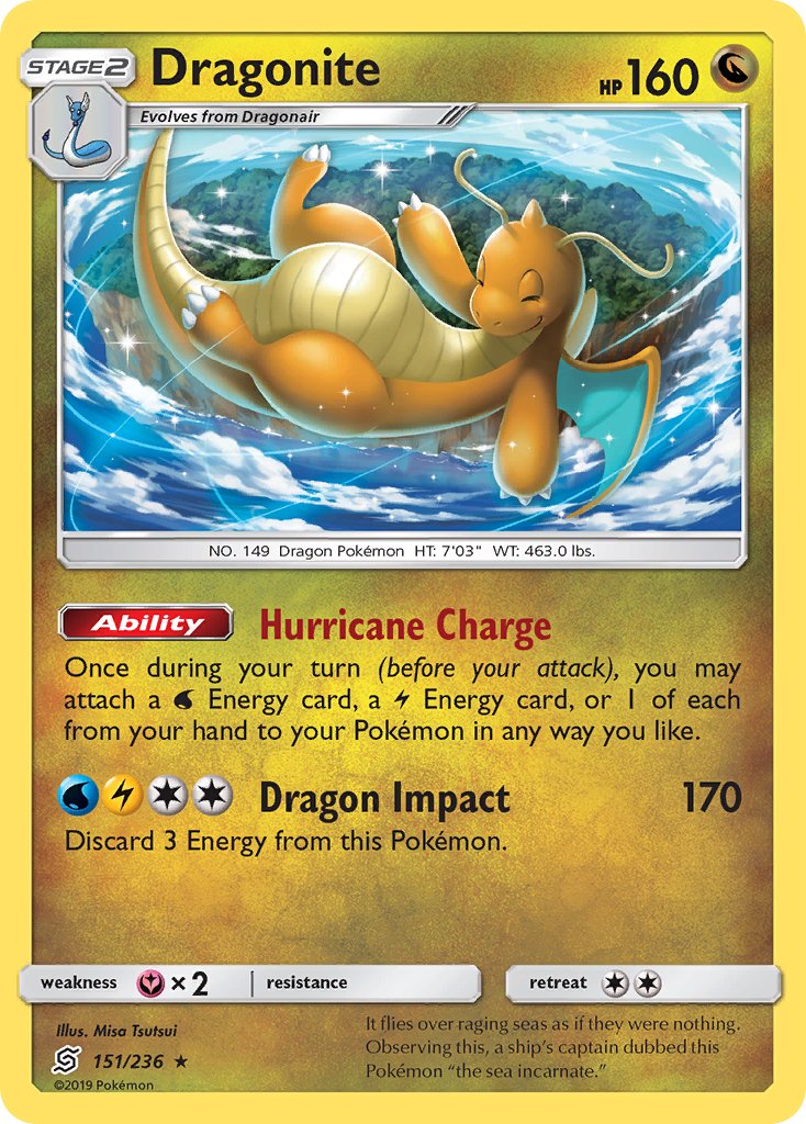 Dragonite (151/236) (Cracked Ice Holo) (Theme Deck Exclusives) (Sun & Moon: Unified Minds) [Theme Deck Exclusive]
