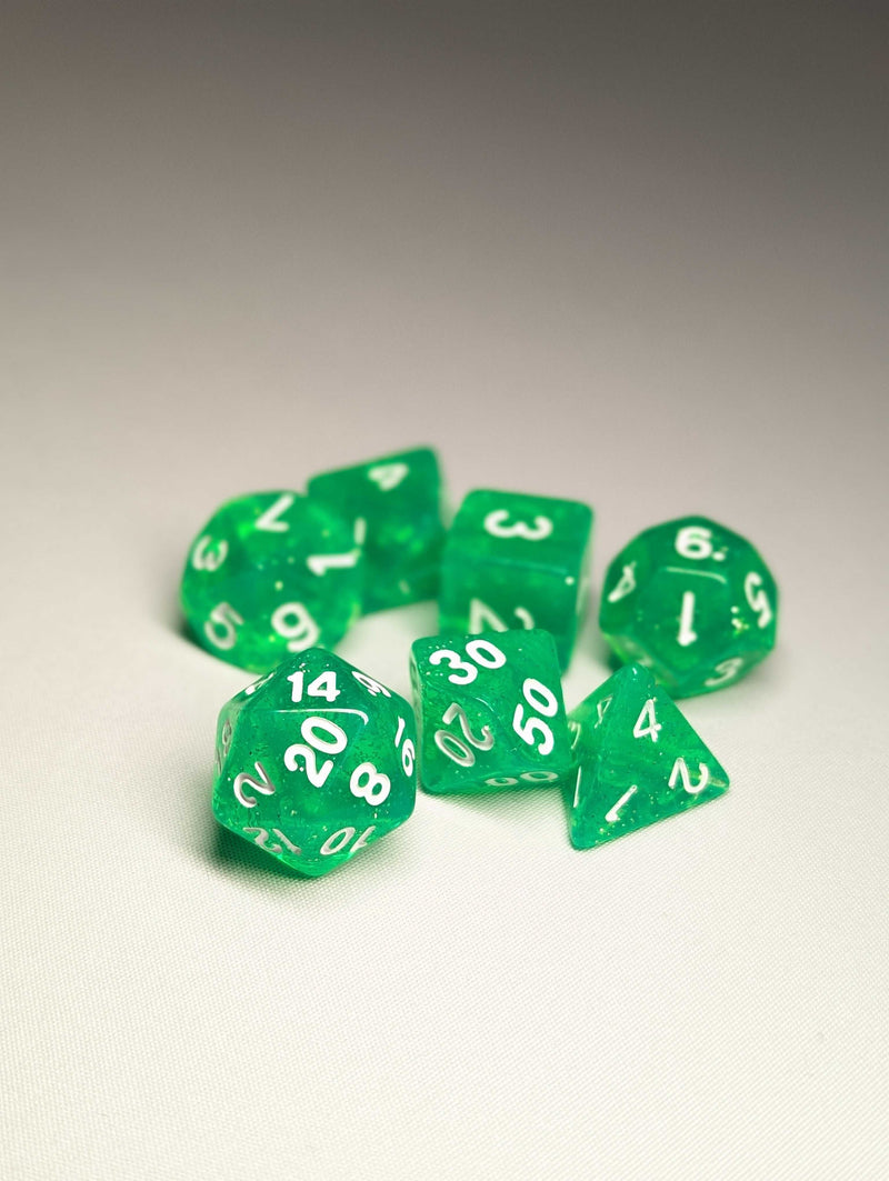 HD Dice Set - 7pc - Bejewled Green