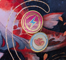 CloverAlters - MTG Energy//Flying - Enamel Token Coin