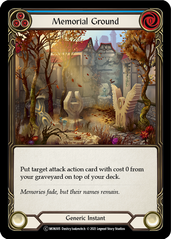 Memorial Ground (Blue) [U-MON305-RF] (Monarch Unlimited) Unlimited Rainbow Foil