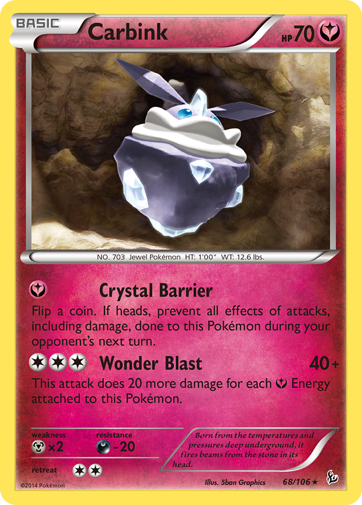 Carbink (68/106) (XY: Flashfire) [Theme Deck Exclusive]