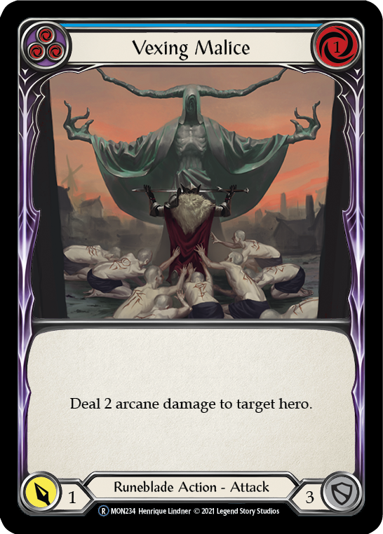 Vexing Malice (Blue) [U-MON234-RF] (Monarch Unlimited) Unlimited Rainbow Foil